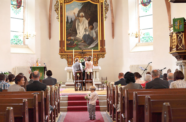 Hochzeitsfoto kirchliche Trauung in Sachsen